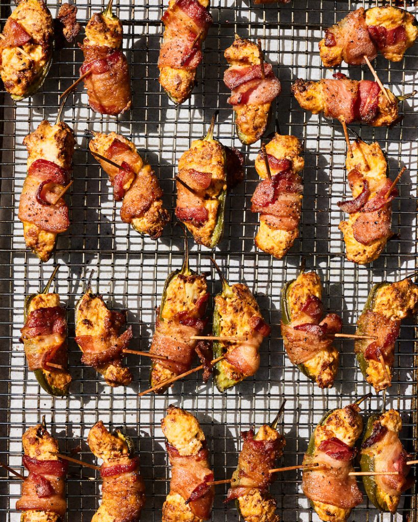 Pellet Grill Cheesy Chorizo Stuffed Bacon Wrapped Jalapeños from www.whatsgabycooking.com (@whatsgabycookin)