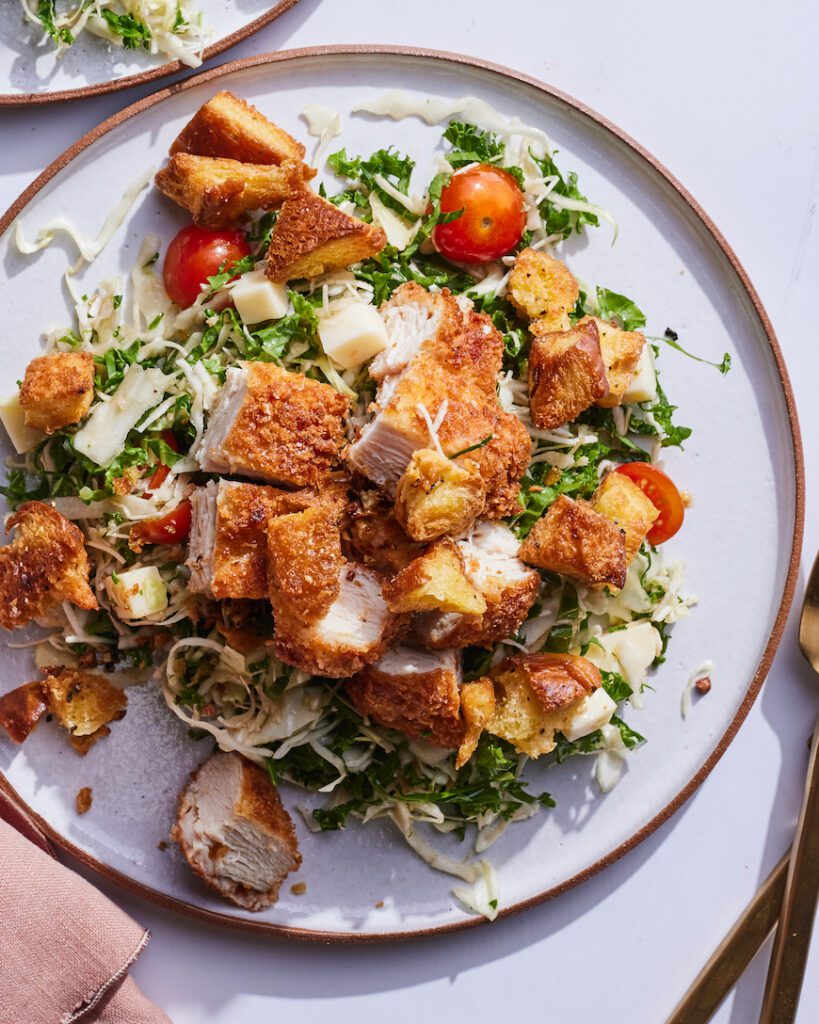 Fried Chicken Salad from www.whatsgabycooking.com (@whatsgabycookin)