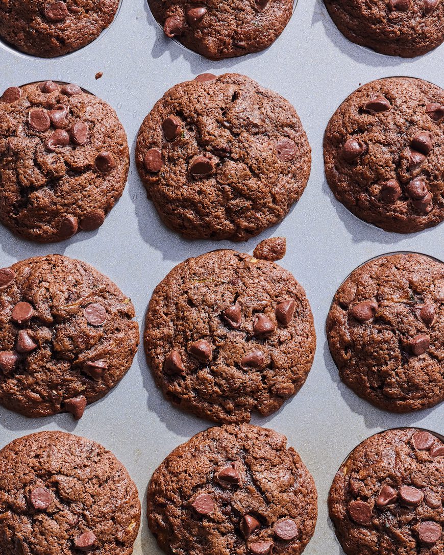 Double Chocolate Chip Zucchini Muffins What's Gaby Cooking