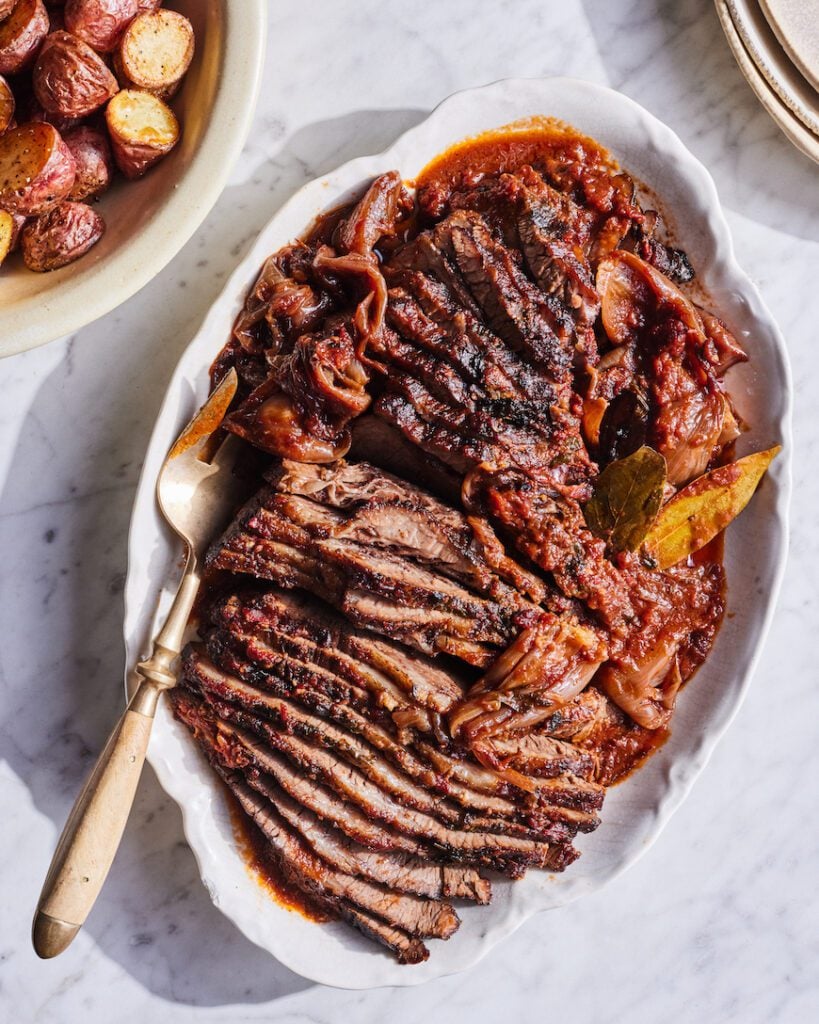 Thyme and Garlic Brisket from www.whatsgabycooking.com (@whatsgabycookin)