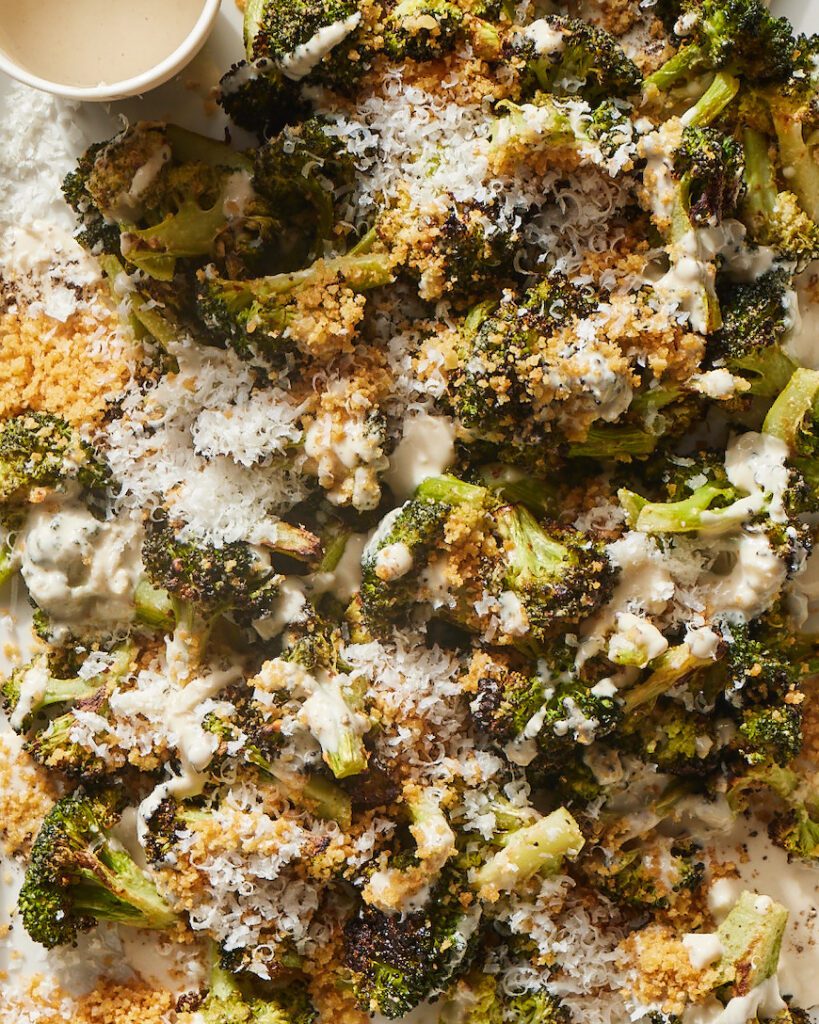 Caesar Parm Roasted Broccoli from www.whatsgabycooking.com (@whatsgabycookin)