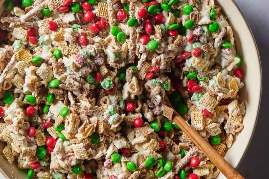 Christmas Chex Mix from www.whatsgabycooking.com (@whatsgabycookin)