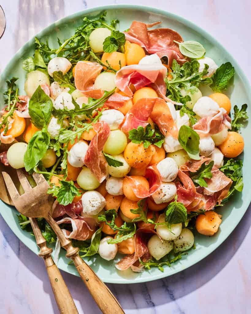 Prosciutto And Melon Salad - Sweet And Salty Perfection