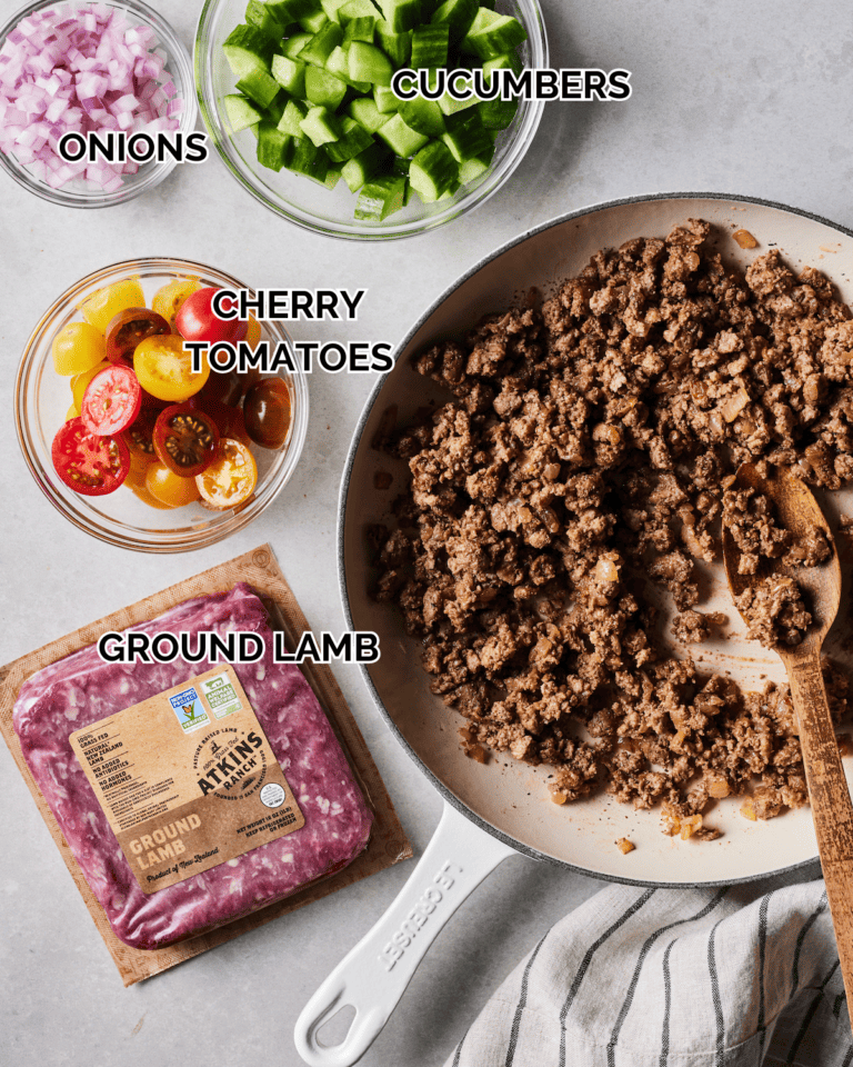 Hummus With Ground Lamb - What's Gaby Cooking