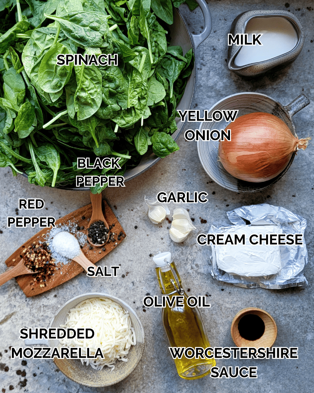 Spinach Dip Ingredients