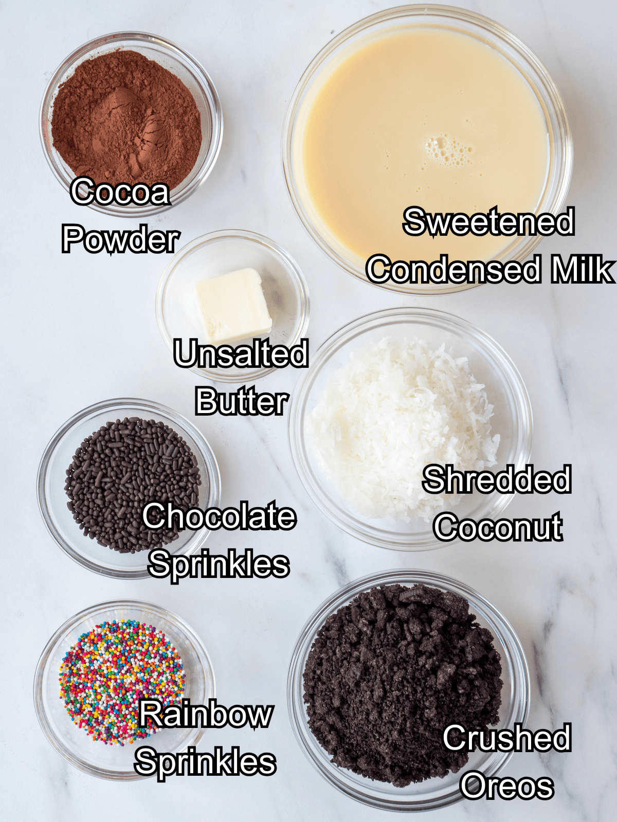 Mise-en-place with all the ingredients required to make brigadeiro