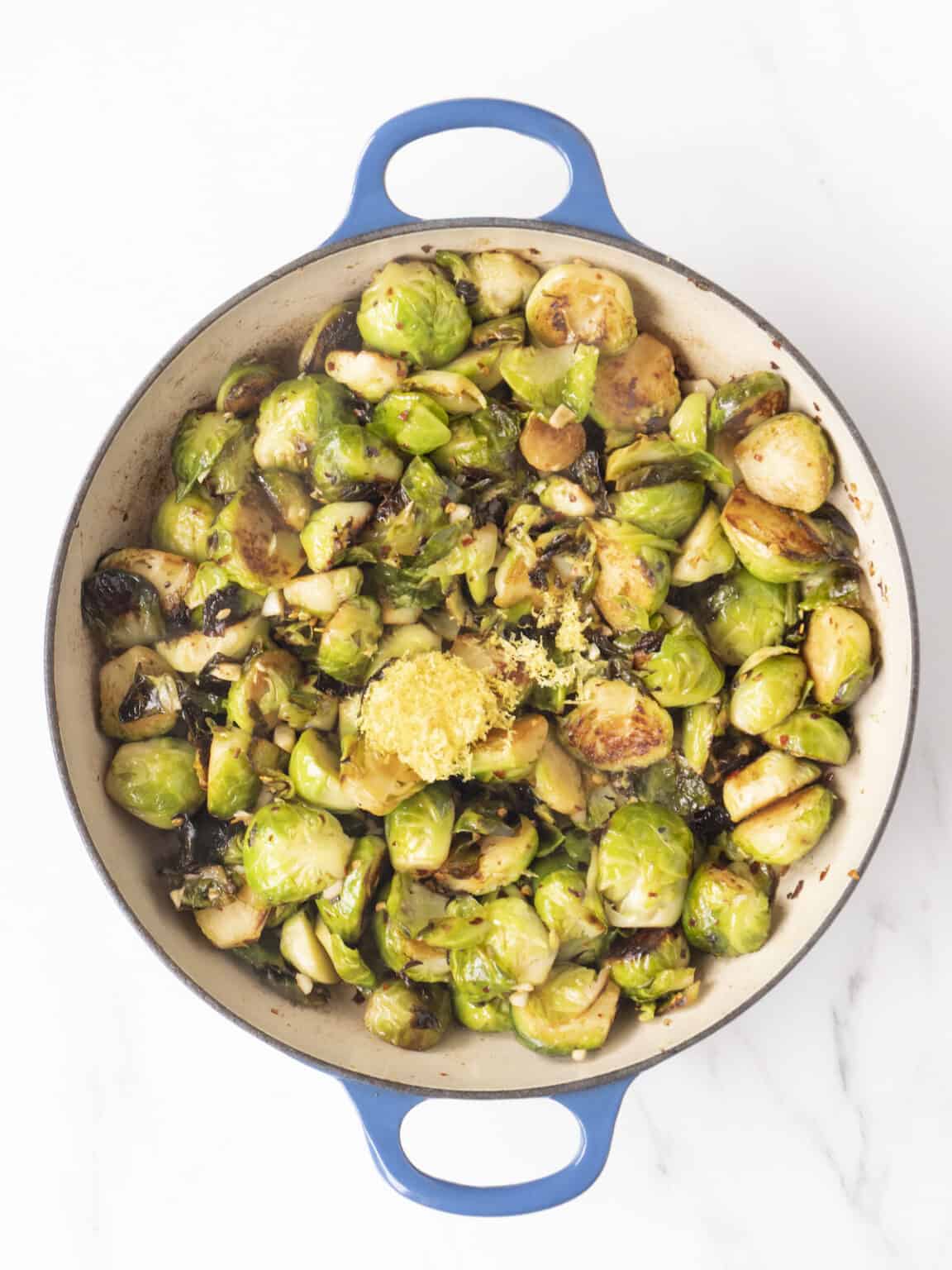 Sautéed Brussels Sprouts Recipe + Lemon Garlic Butter = Happiness 🙂