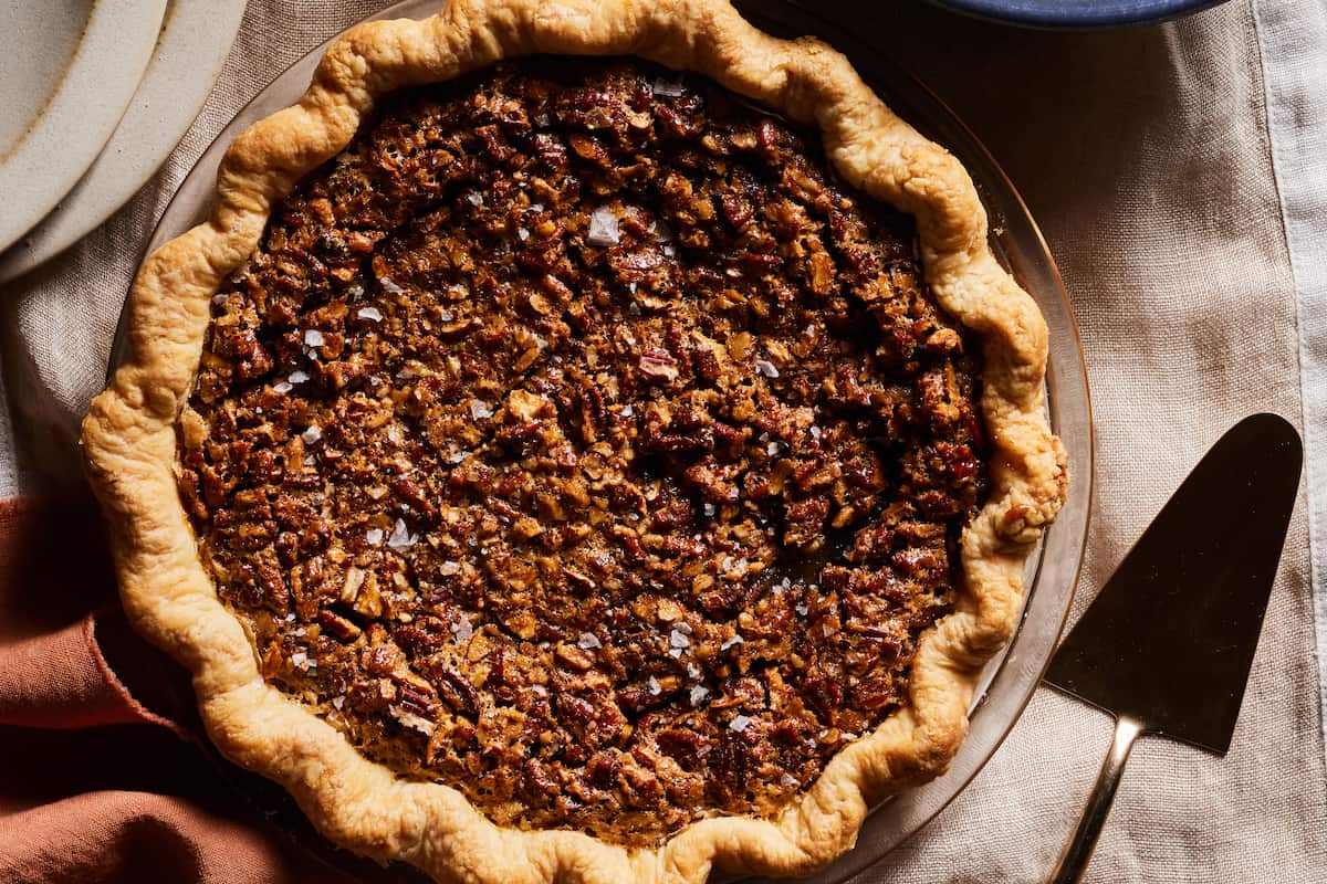 Brown Butter Bourbon Pecan Pie - What's Gaby Cooking
