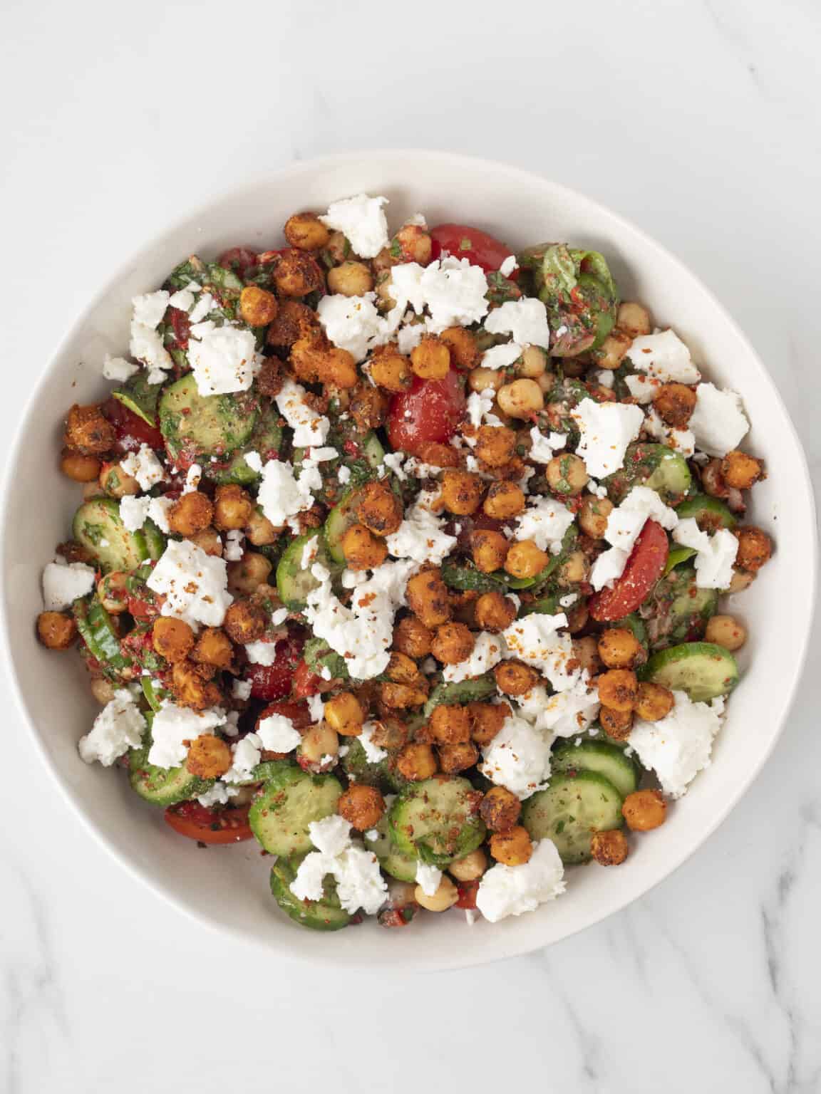 Easy Chickpea Chopped Salad Whats Gaby Cooking