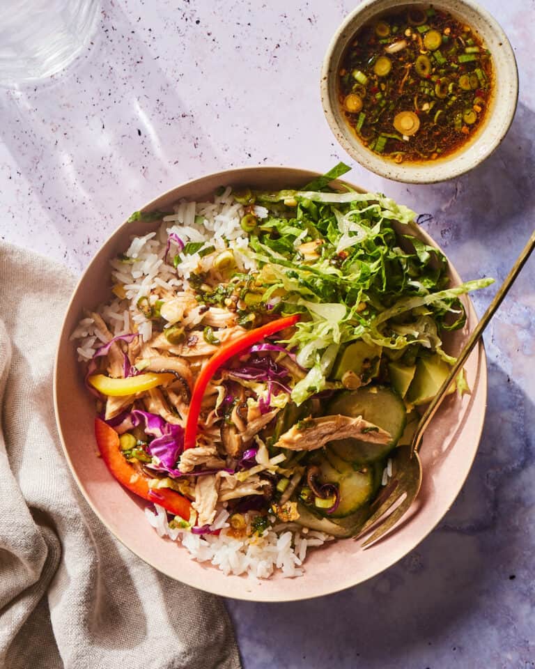 Ginger Scallion Chicken Bowls : The Ultimate Healthy Dinner Hack