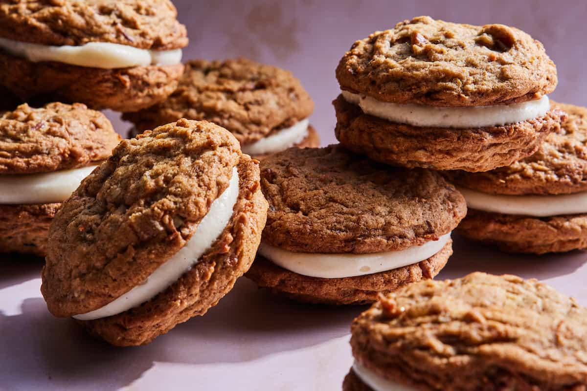 Carrot Cake Cookies With Maple Bourbon Cream Cheese Frosting - What's ...