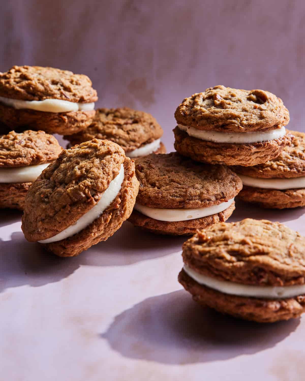 Carrot Cake Cookies with Maple Bourbon Cream Cheese Frosting