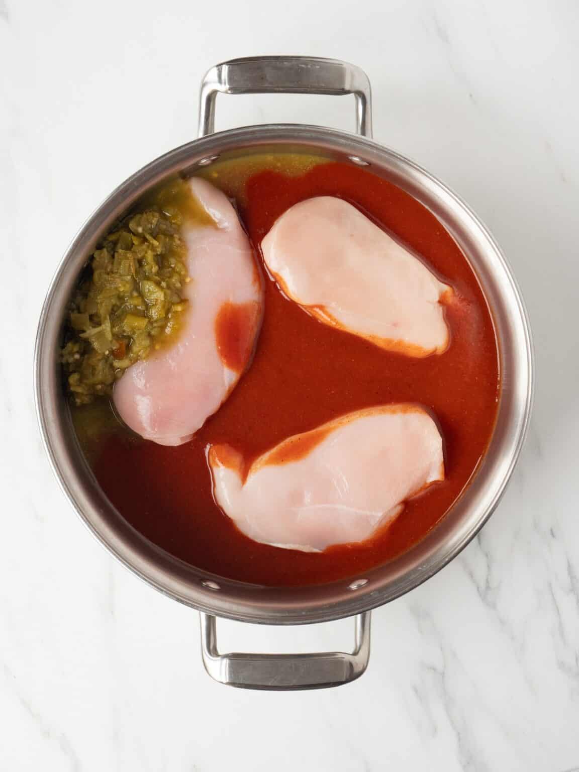 Skillet Chipotle Chicken Enchilada Bake What's Gaby Cooking