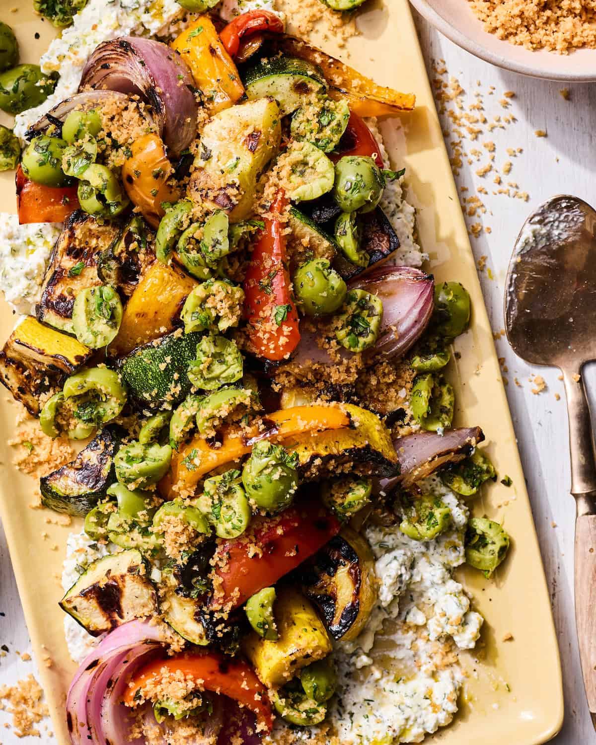 Grilled Vegetables with Whipped Feta