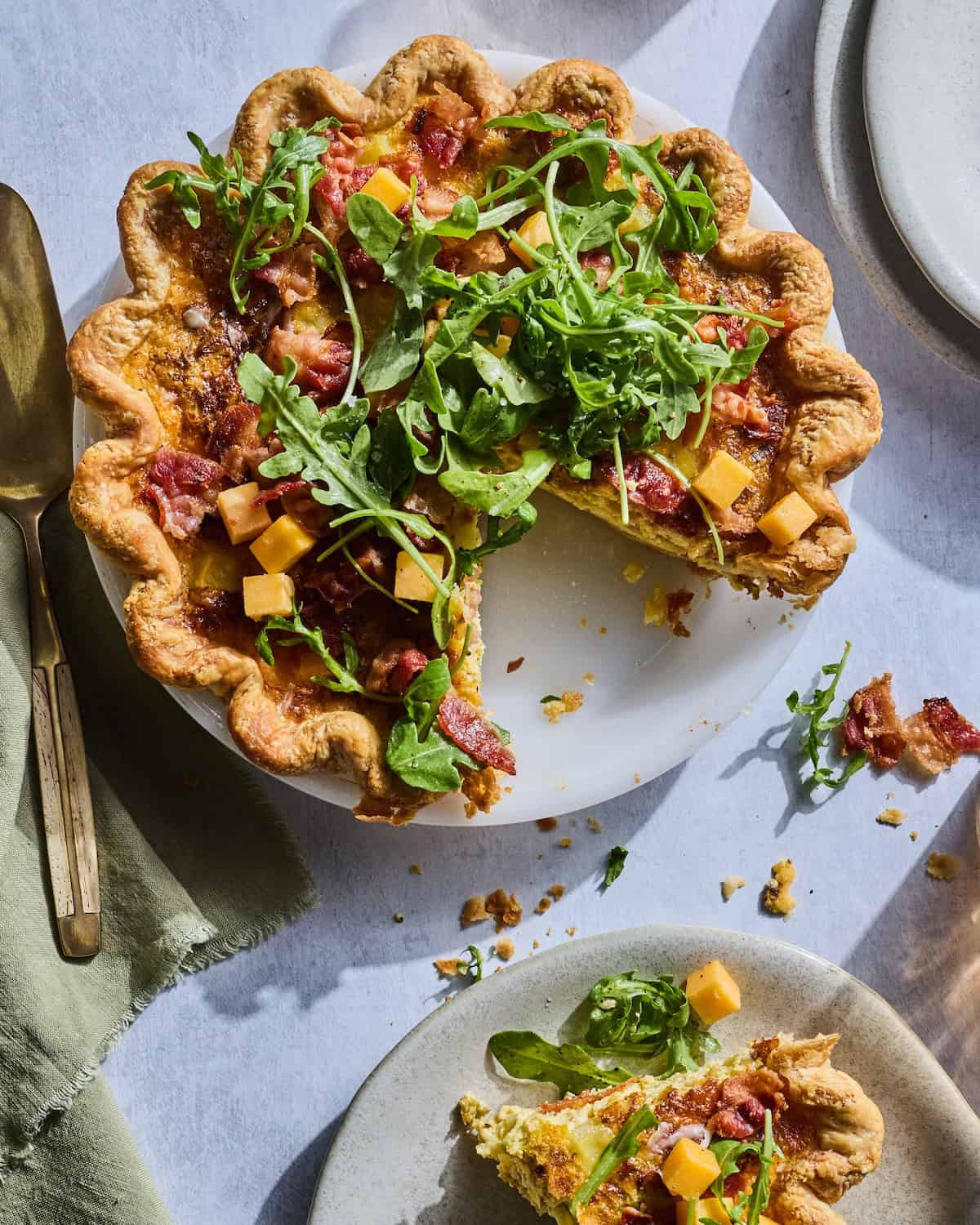 Potato Bacon Quiche (with the best Homemade Crust) 