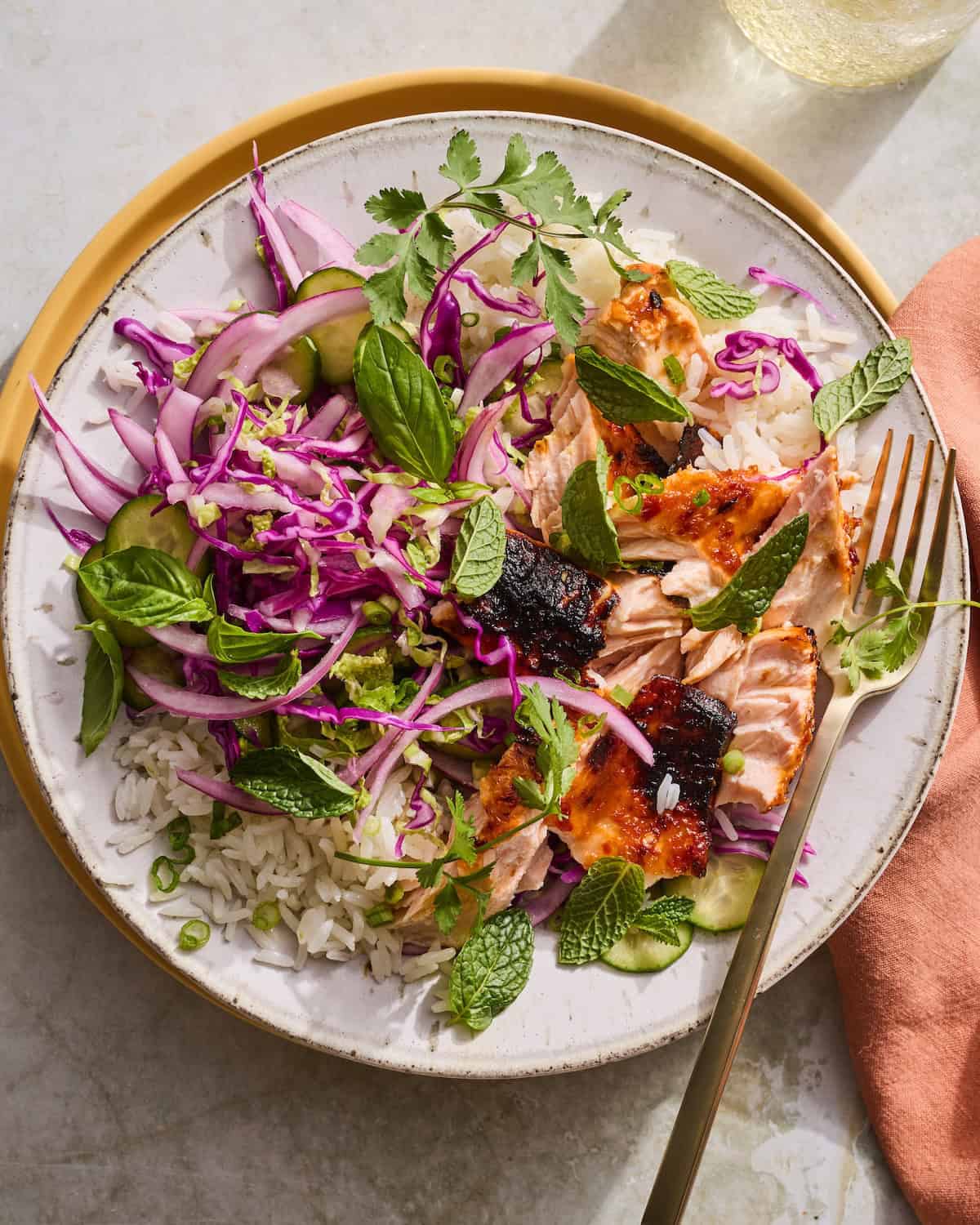 Thai Salmon Bowls with Coconut Rice