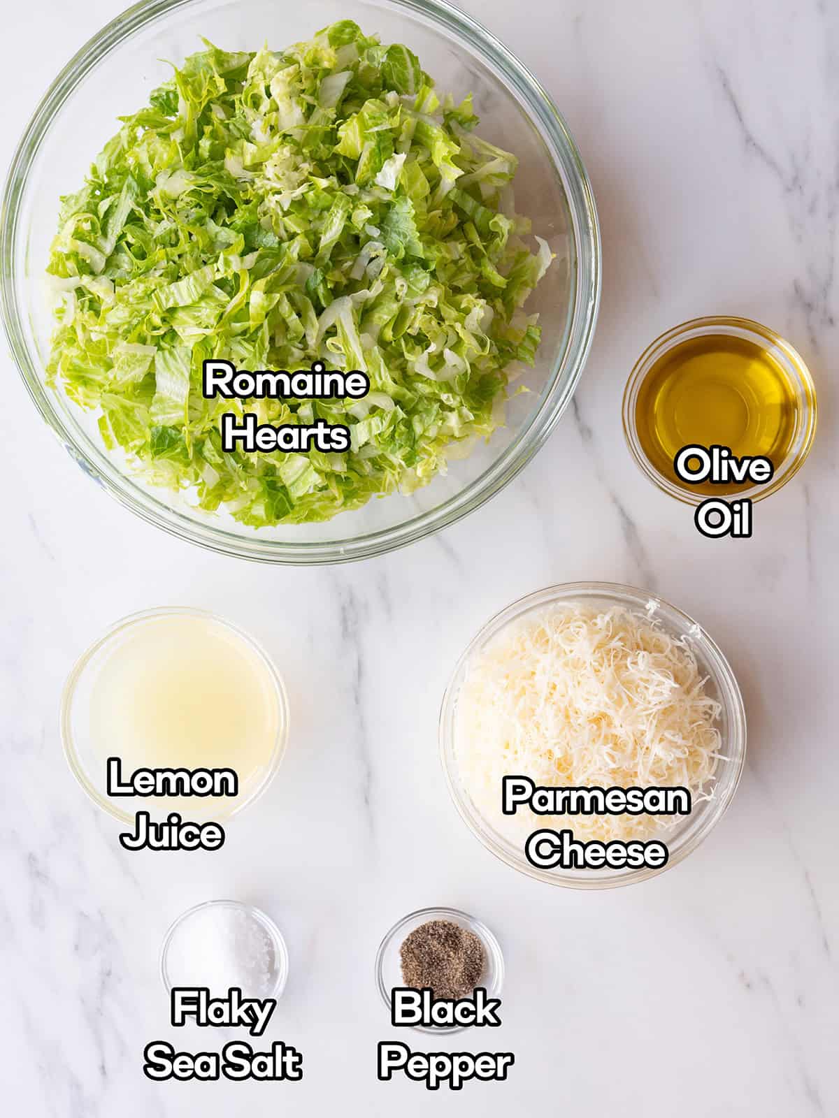 Ingredients for Cacio e Pepe salad