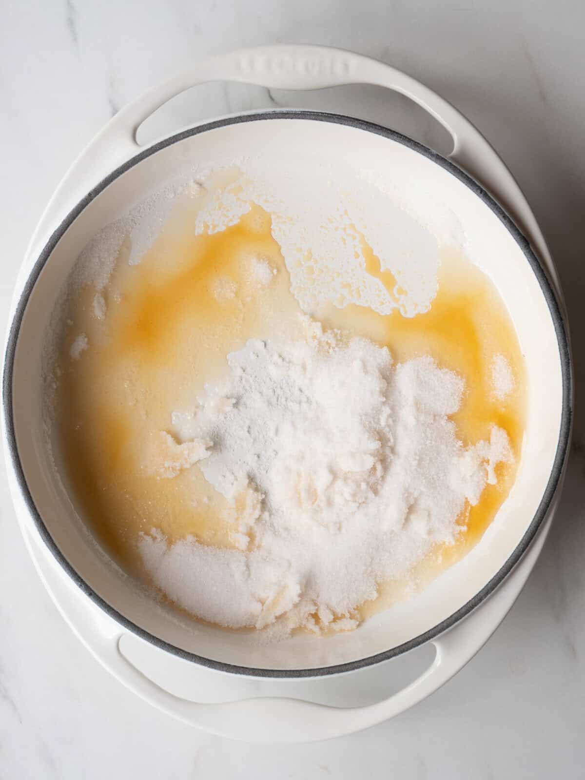 Sugar caramelizing