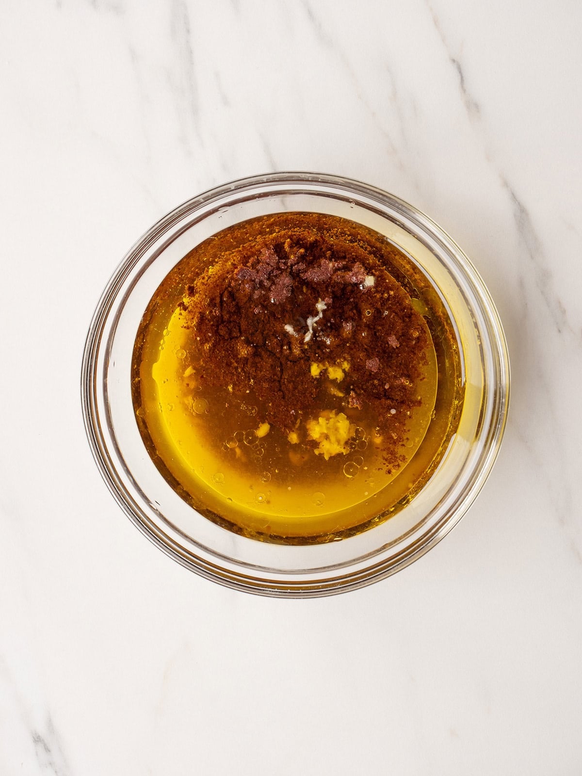 Bowl of dressing mixture