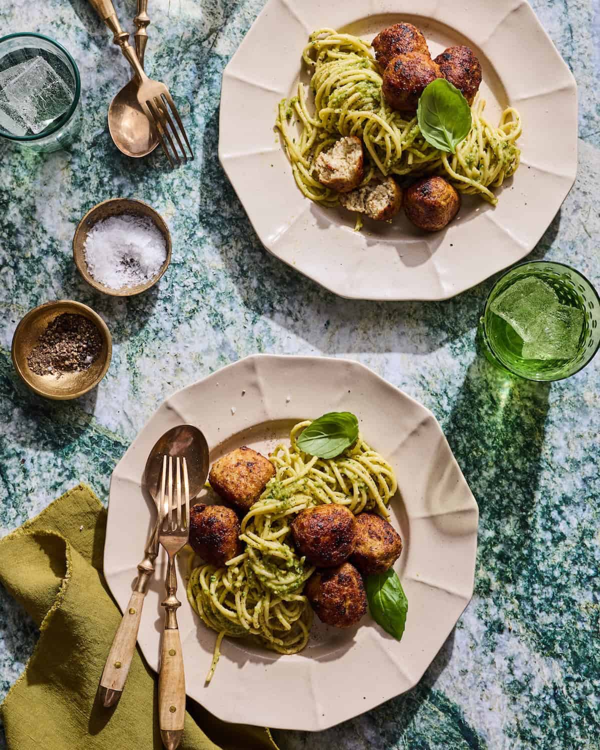 Pesto Chicken Meatballs