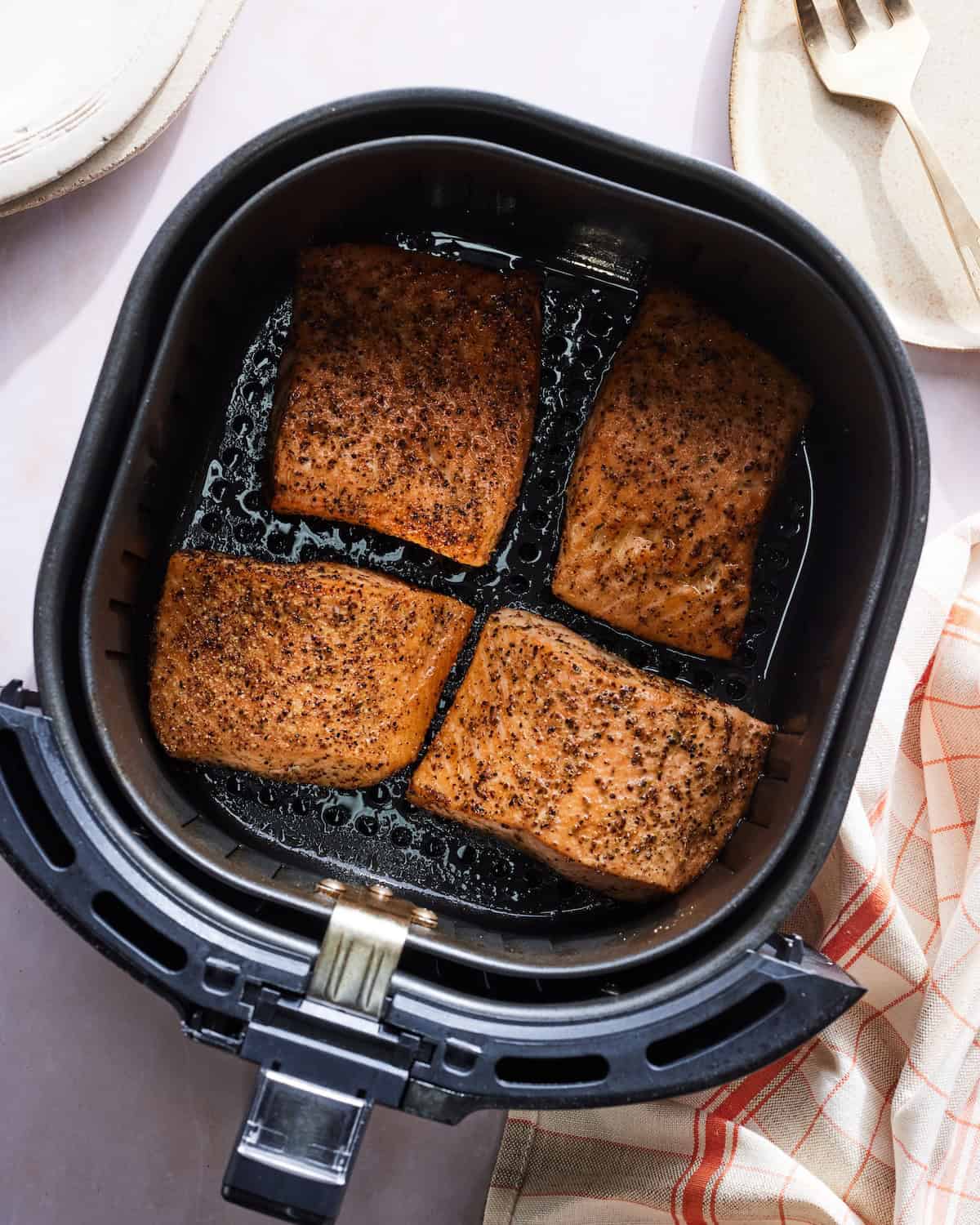 Air Fryer Salmon in an air fryer