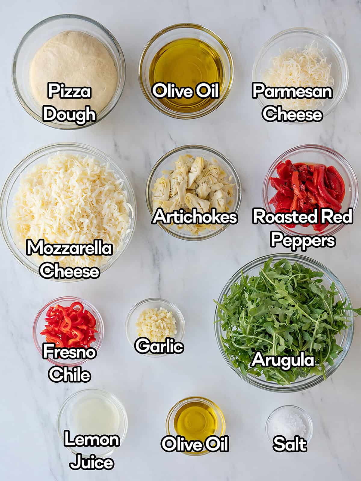 Ingredients for Detroit-style pizza preparation