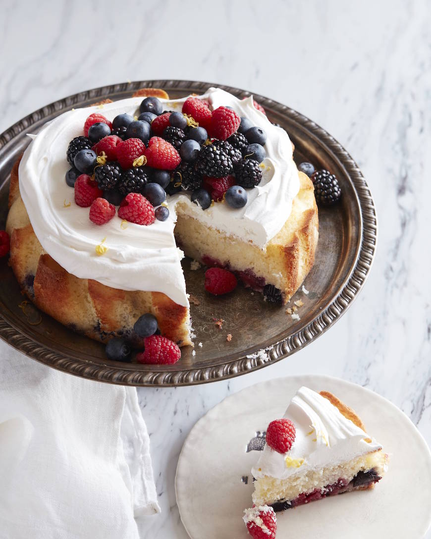Mixed Berry Lemon Drenched Cake from www.whatsgabycooking.com (@whatsgabycookin)