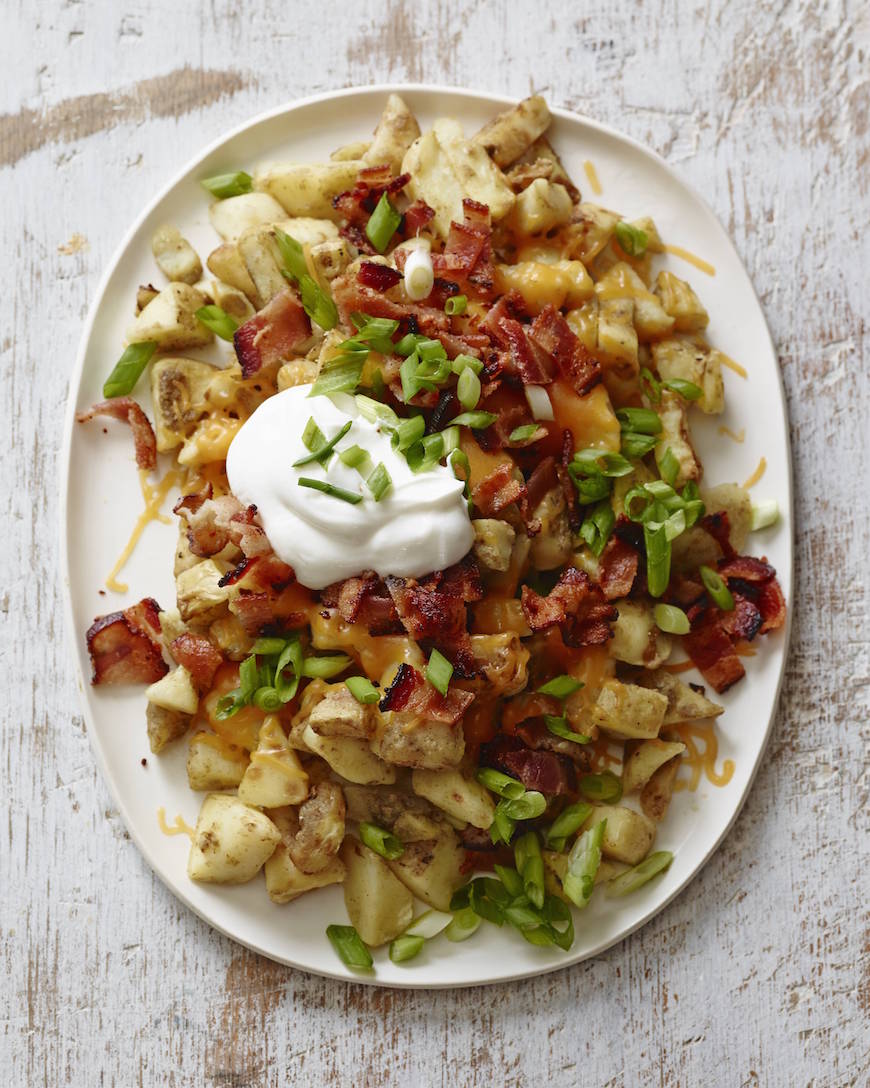 Bacon and Cheese Loaded Potatoes from www.whatsgabycooking.com (@whatsgabycookin)
