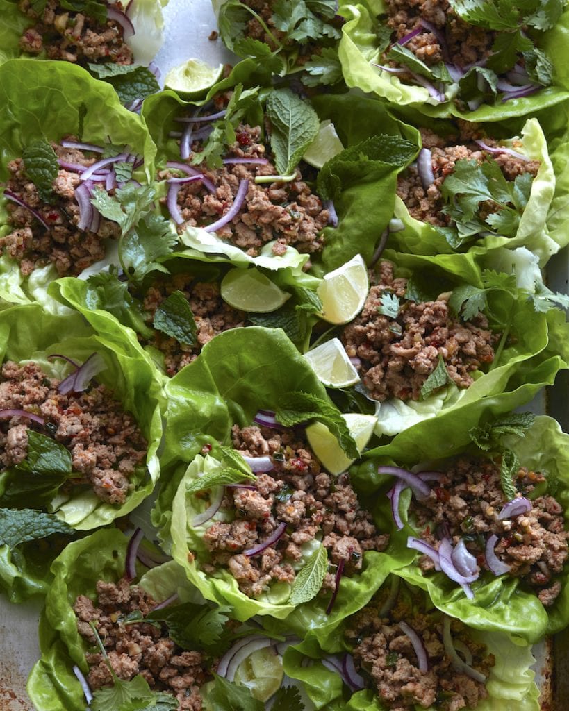 Turkey Larb Lettuce Wraps What's Gaby Cooking