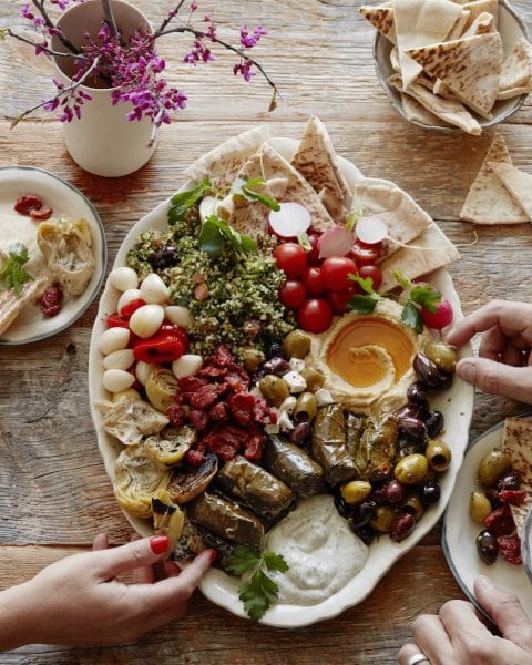 Vegetarian Mezze Platter - What's Gaby Cooking