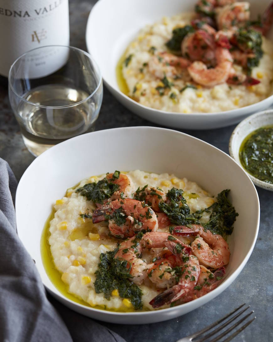 Summer Corn Risotto with Shrimp from www.whatsgabycooking.com (@whatsgabycookin)
