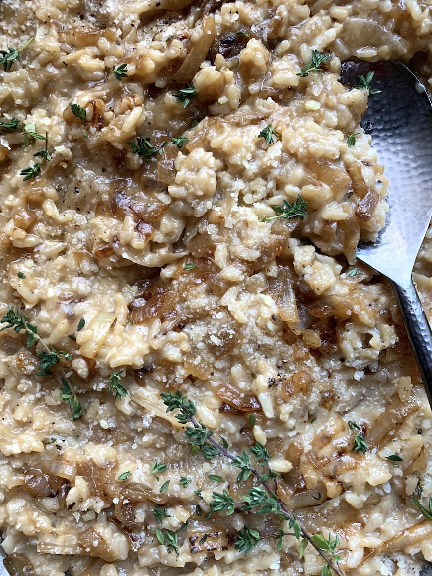Caramelized Onion Risotto from www.whatsgabycooking.com (@whatsgabycookin)