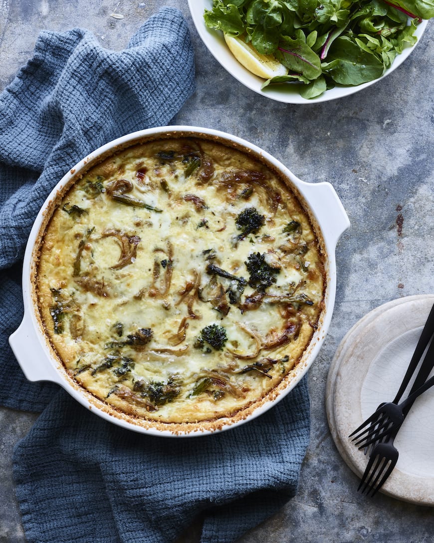Broccolini Fontina Quiche from www.whatsgabycooking.com (@Whatsgabycookin)