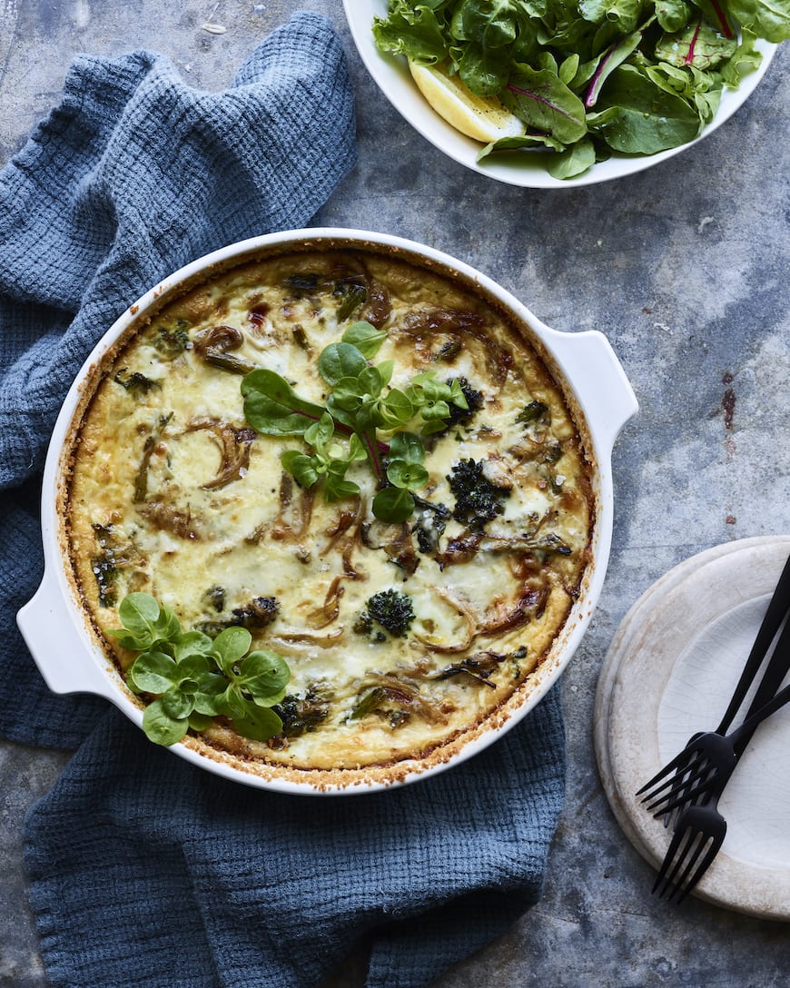 Broccolini Fontina Quiche by www.whatsgabycooking.com (@Whatsgabycookin)