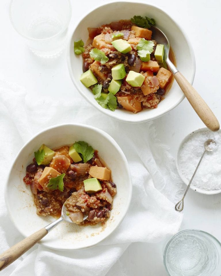 20 Easy Recipes For New Parents What S Gaby Cooking Sweet Potato Black Bean Chili Copy 1 768x960 