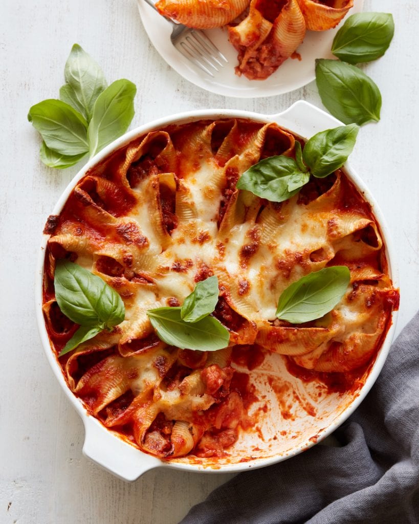 Turkey Bolognese Stuffed Shells - What's Gaby Cooking