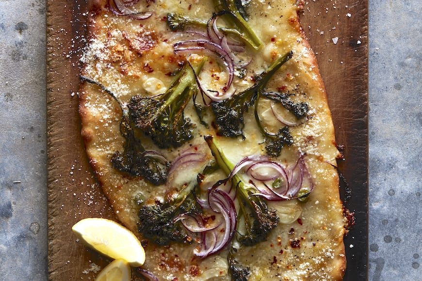 Spicy Broccolini Pizza from www.whatsgabycooking.com (@whatsgabycookin)