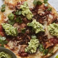 Carnitas and Guacamole Pizza from www.whatsgabycooking.com (@whatsgabycookin)