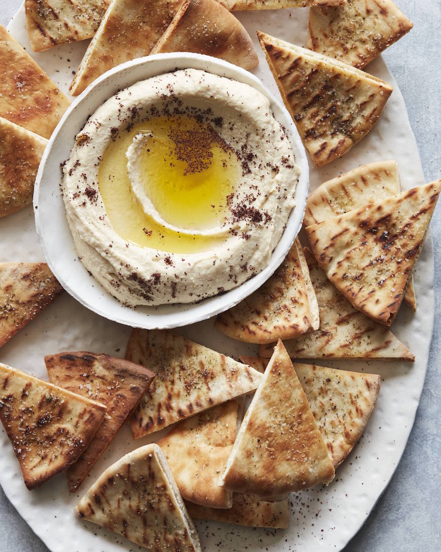 The Best Hummus and Herbed Baked Pita Chips