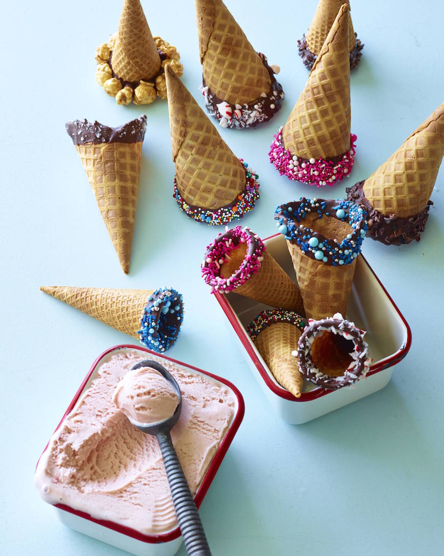 DIY Dipped Ice Cream Cones from www.whatsgabycooking.com (@whatsgabycookin)