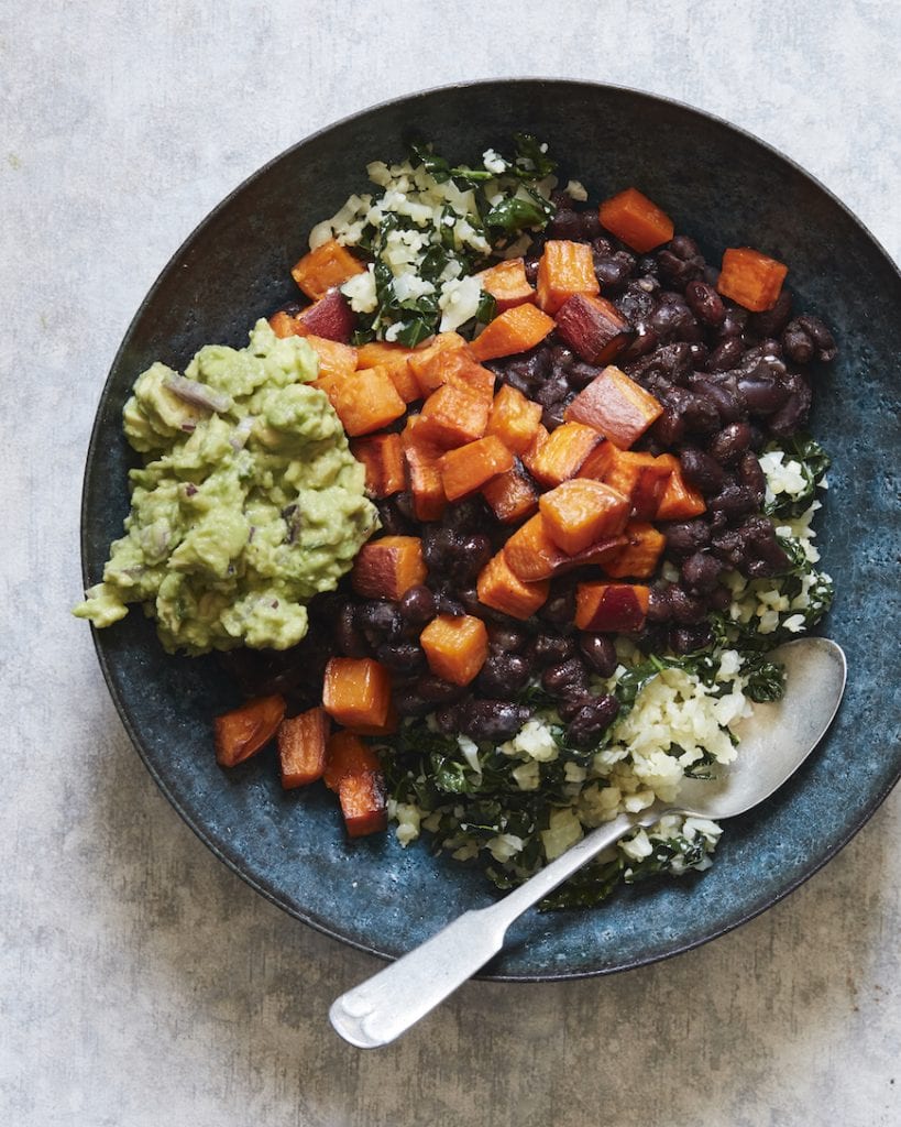 Cauliflower Rice Veggie Bowls (with Instant Pot Black Beans) from www.whatsgabycooking.com (@whatsgabycookin)