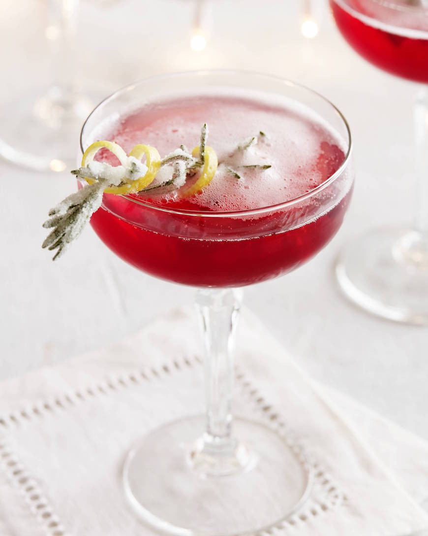 Pomegranate Champagne Spritzer from www.whatsgabycooking.com (@whatsgabycookin)