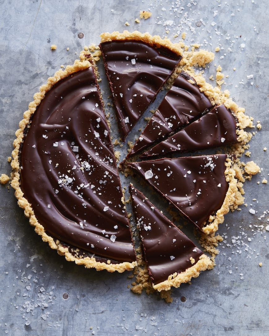 Salted Chocolate Tart with Kettle Chip Crust