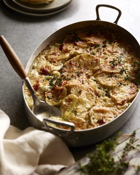 Caramelized Onion Potato Gratin - What's Gaby Cooking