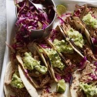Pulled Pork Tacos with Avocado Crema from www.whatsgabycooking.com (@whatsgabycookin)