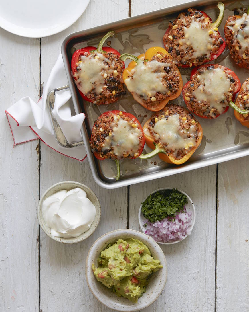 Quinoa Stuffed Peppers from www.whatsgabycooking.com (@whatsgabycookin)