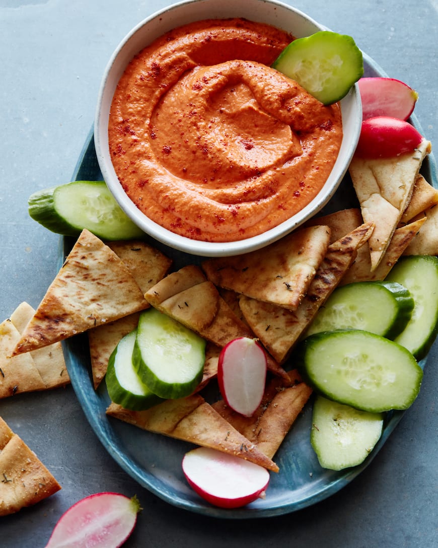 Artichoke and Roasted Red Pepper Hummus