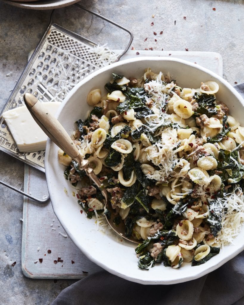 Sausage and Leek Orecchiette from www.whatsgabycooking.com (@whatsgabycookin)