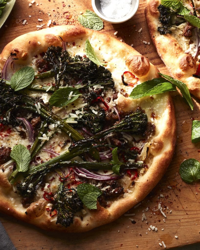 Broccolini Sausage Pizza from www.whatsgabycooking.com (@whatsgabycookin)