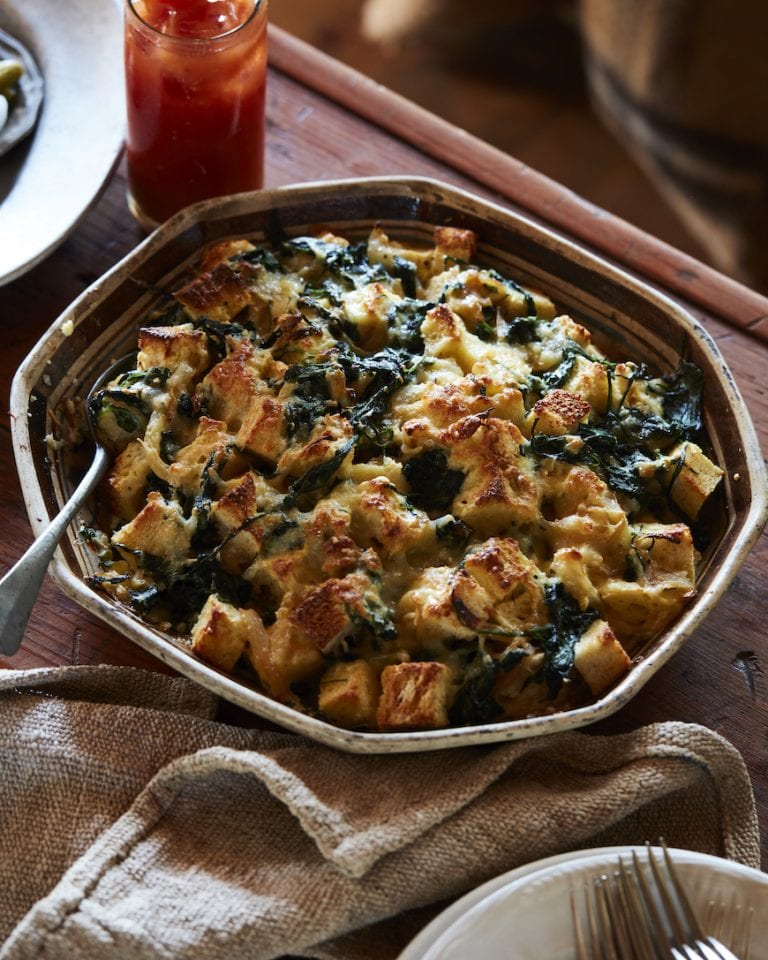 Spinach Cheese Strata - What's Gaby Cooking